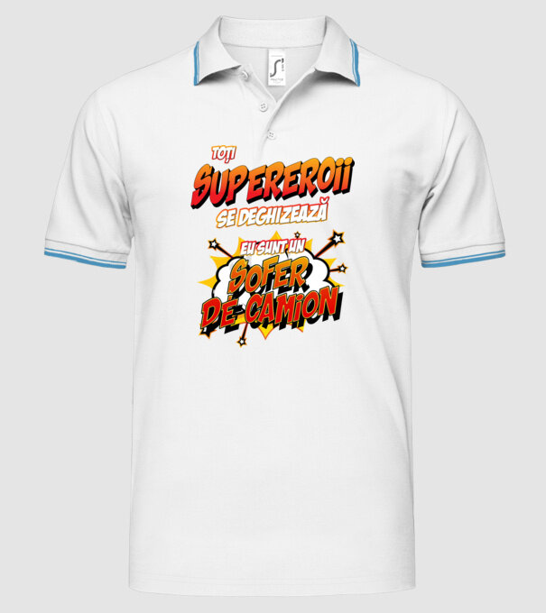 Toți supereroii se deghizează, eu sunt un șofer de camion model alb pe tricou