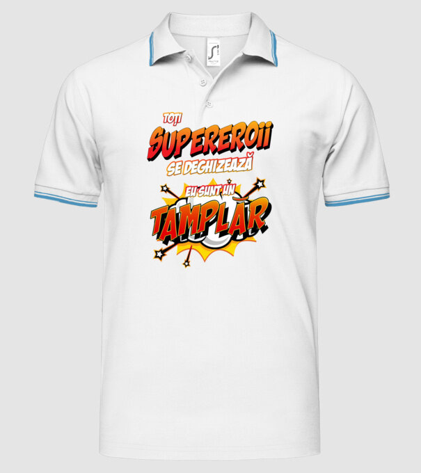 Toți supereroii se deghizează, eu sunt un tâmplar model alb pe tricou