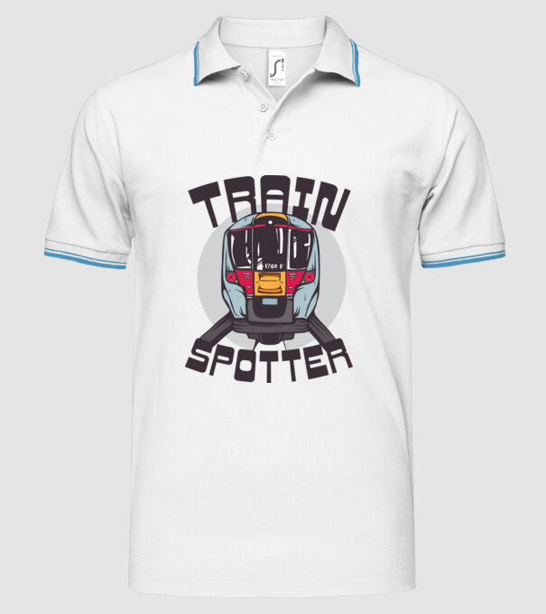 Trenuri model alb pe tricou