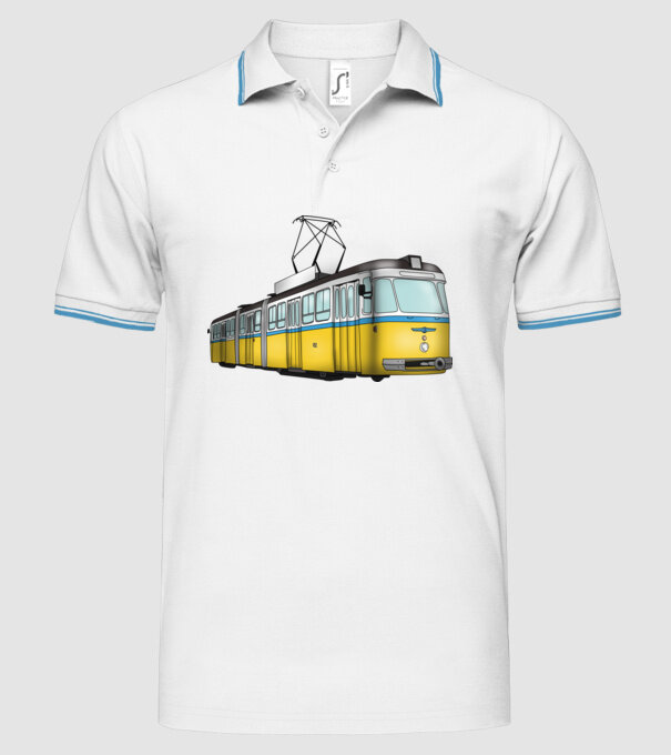 Trenuri model alb pe tricou
