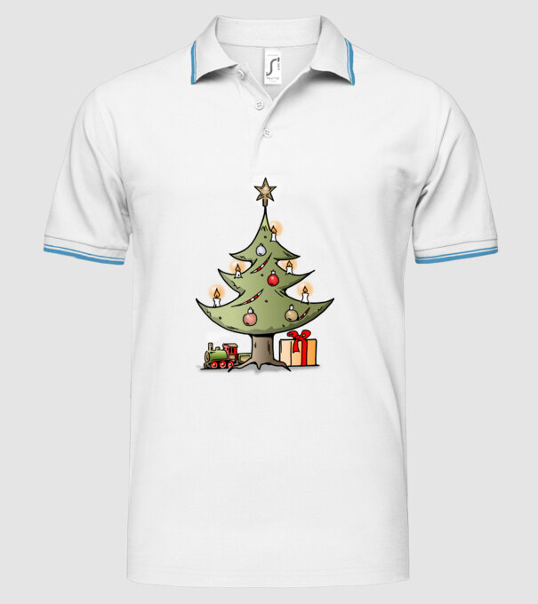 Trenuri model alb pe tricou