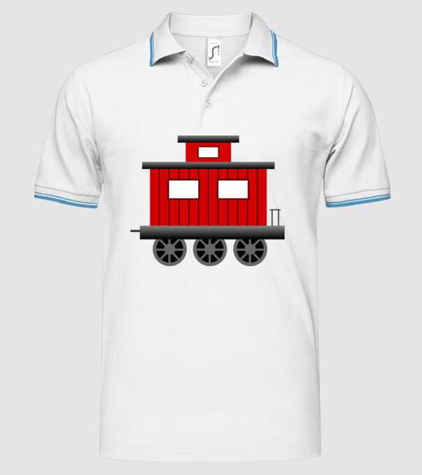 Trenuri model alb pe tricou
