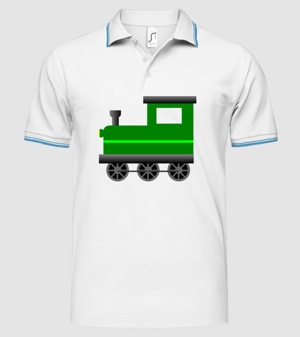 Trenuri model alb pe tricou