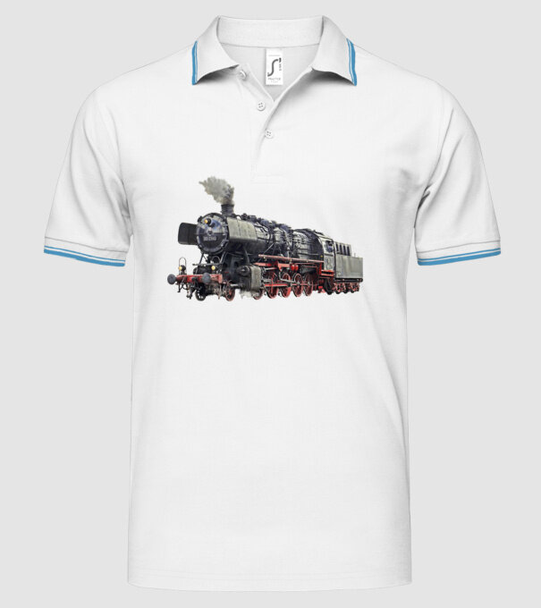 Trenuri model alb pe tricou