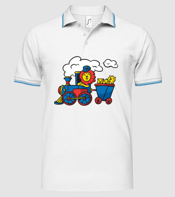 Trenuri model alb pe tricou