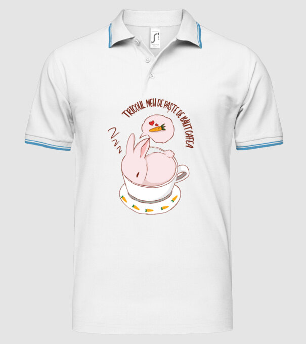 tricoul meu de Paște de băut cafea model alb pe tricou
