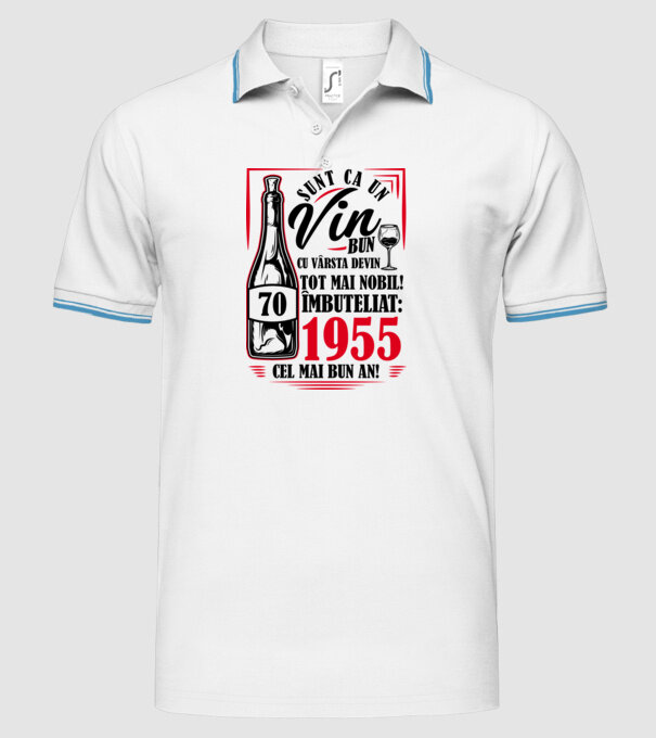 Un Vin Bun 1955 - Alb model alb pe tricou