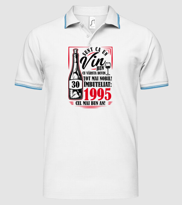 Un Vin Bun 1995 - Alb model alb pe tricou