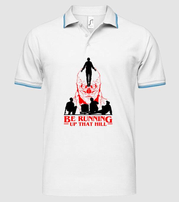 vecna running up that hill model alb pe tricou