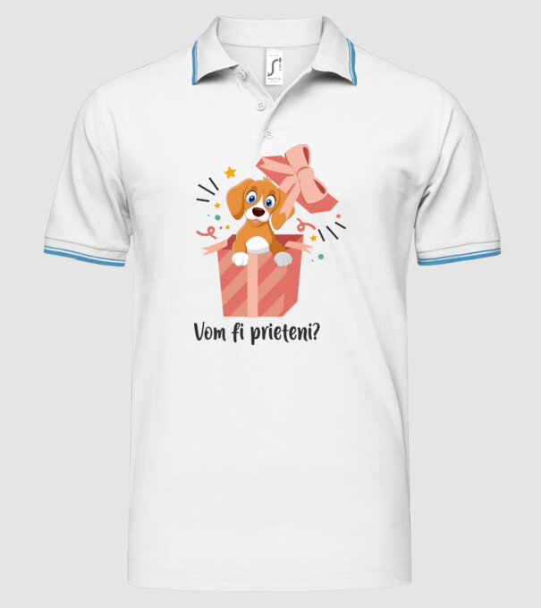 Vom fi prieteni? model alb pe tricou