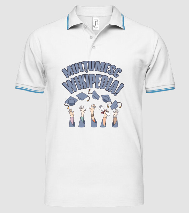 Wikipedia model alb pe tricou