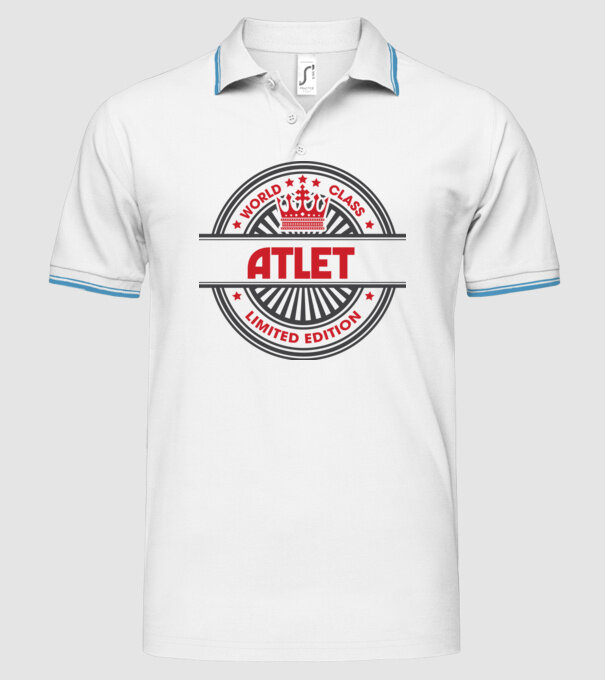 atlet model alb pe tricou