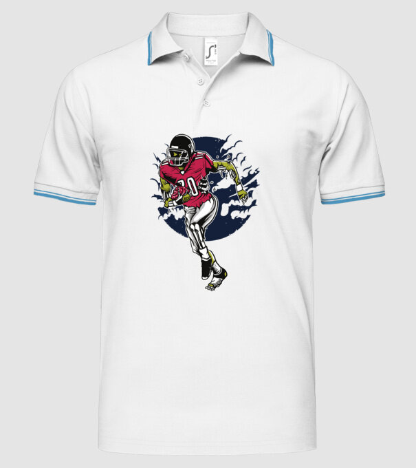 Zombie Player model alb pe tricou