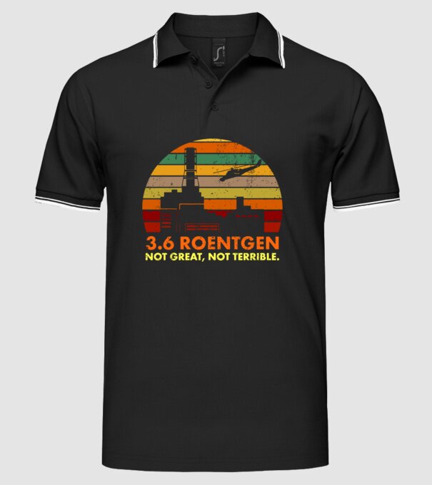 3.6 roentgen model negru pe tricou