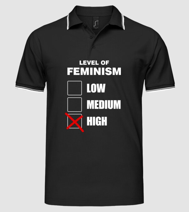 Nivelurile feminismului model negru pe tricou