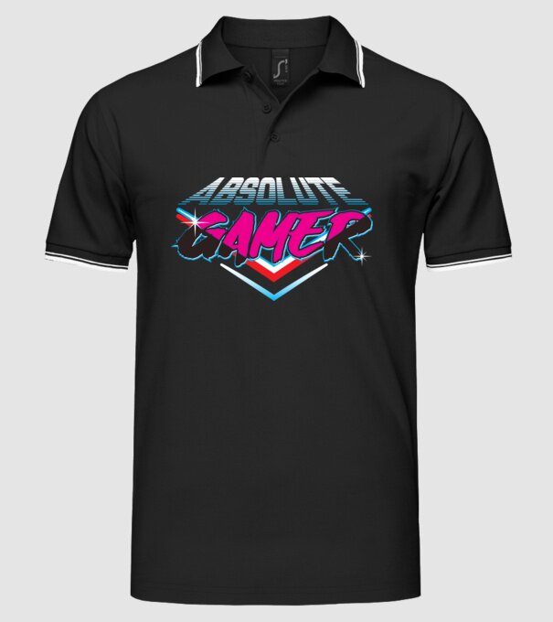 Absolute Gamer model negru pe tricou