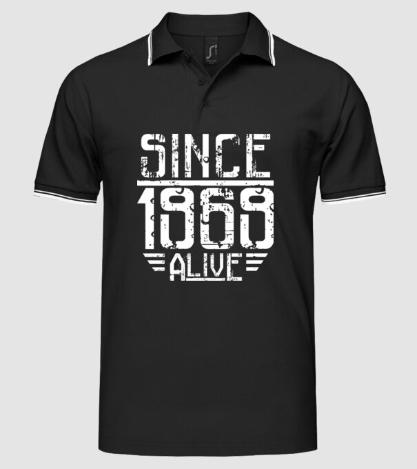 Alive since 1969 model negru pe tricou