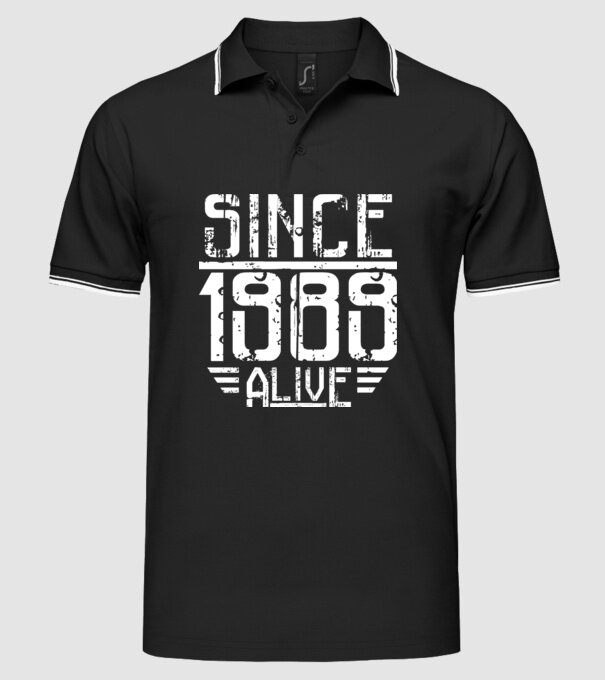 Alive since 1989 model negru pe tricou