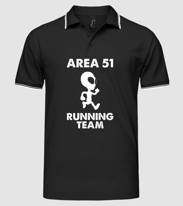 area51 running team model negru pe tricou
