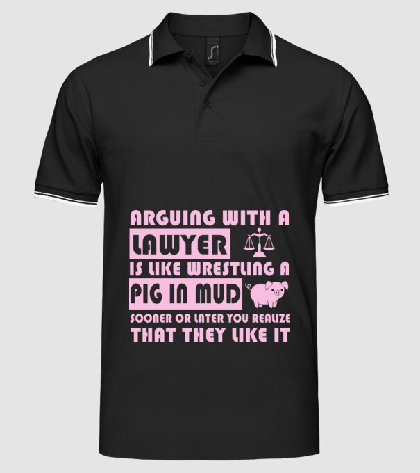 Arguing with a lawyer model negru pe tricou
