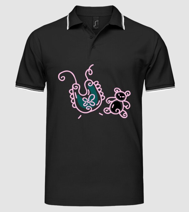 Bebe model negru pe tricou