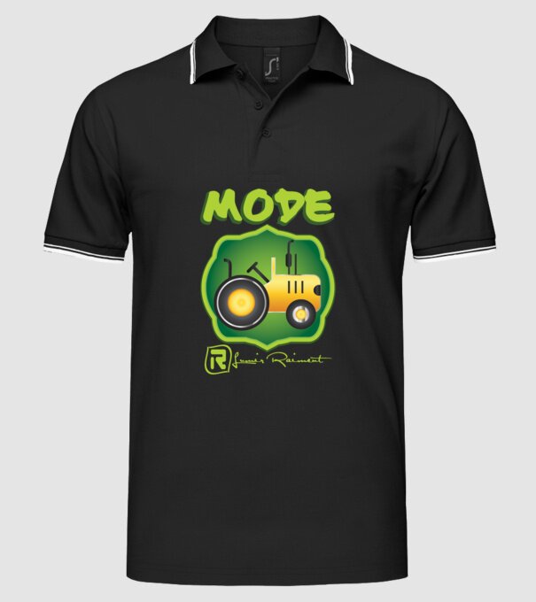 Baby tractor model negru pe tricou