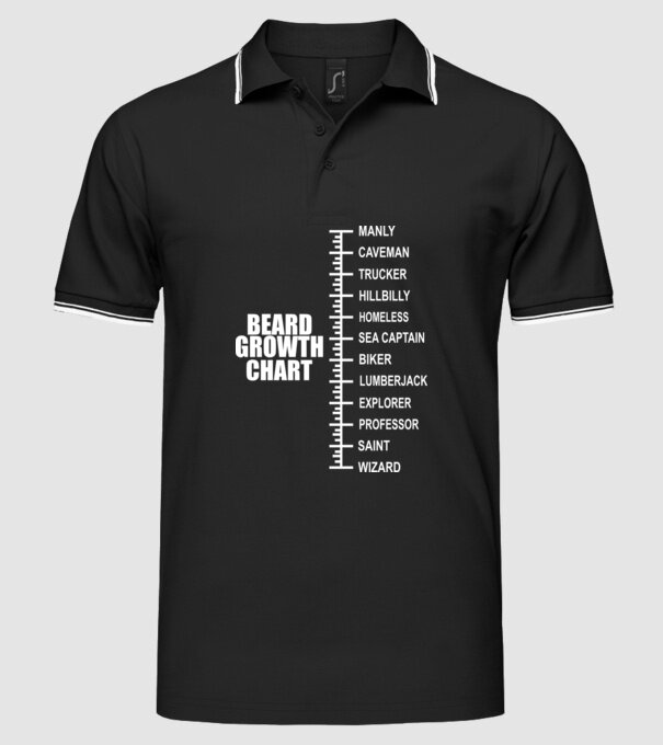 Beard scale model negru pe tricou