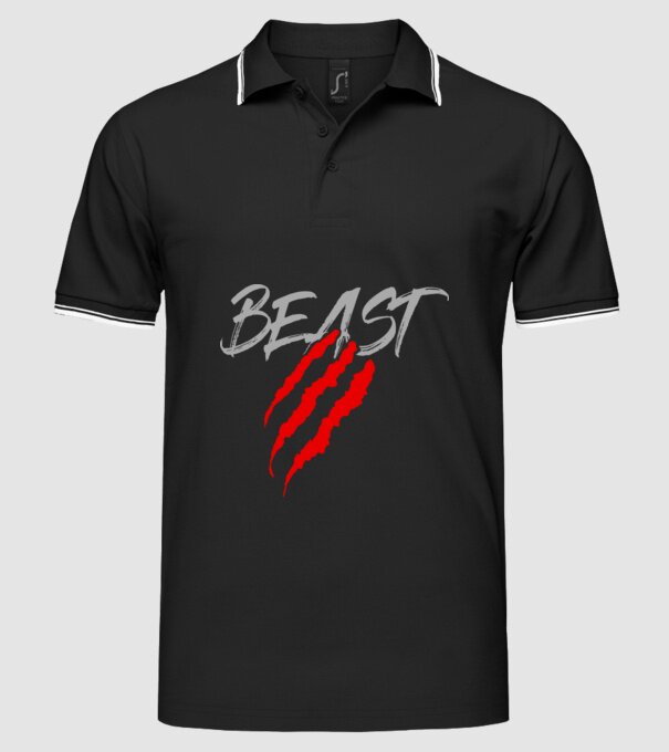 Beast model negru pe tricou