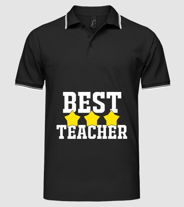Best teacher model negru pe tricou