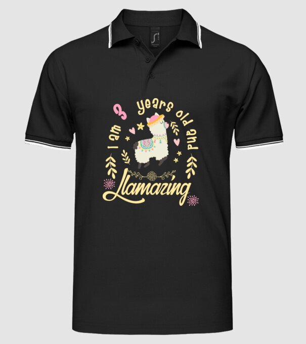 Birthday Llamazing 3 years old model negru pe tricou