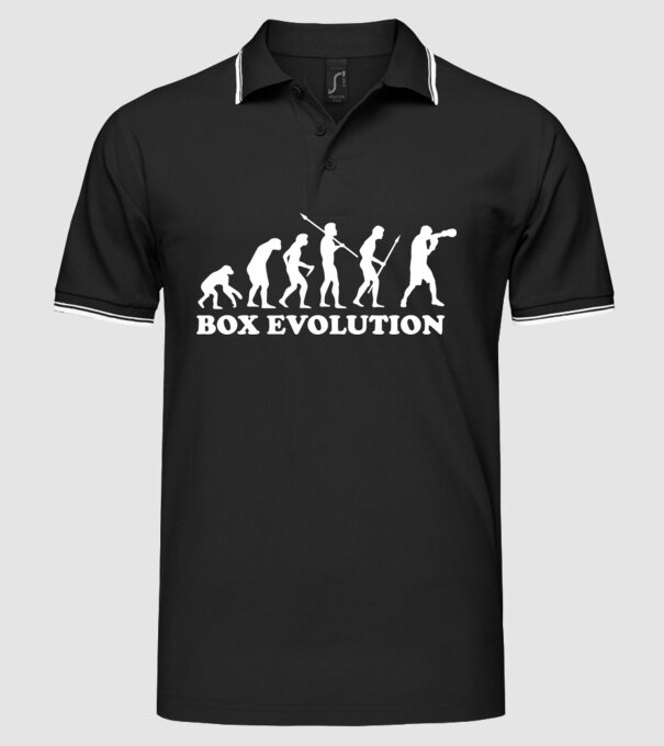 Box evolution model negru pe tricou
