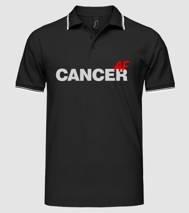 CANCER as fuck model negru pe tricou