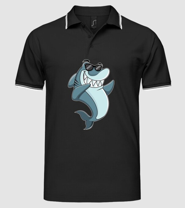 Rechin DAB model negru pe tricou