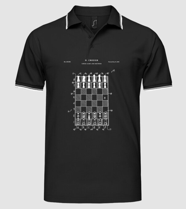 Chess Game method model negru pe tricou