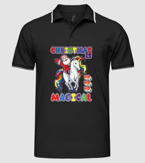 CHRISTMAS IS MAGICAL model negru pe tricou