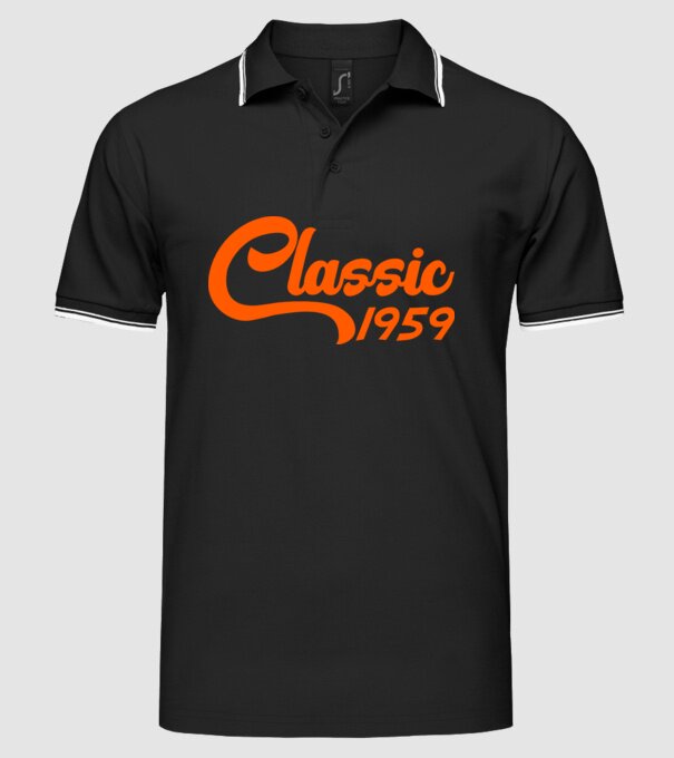 Classic 1959 model negru pe tricou