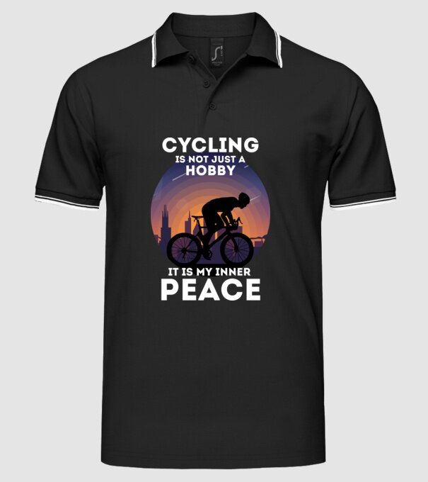 cycling is not just a hobby model negru pe tricou