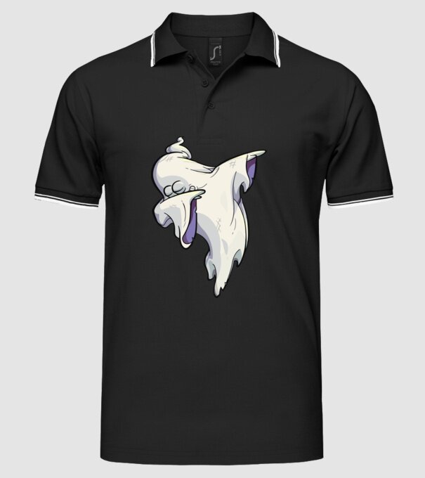 Dab ghost model negru pe tricou