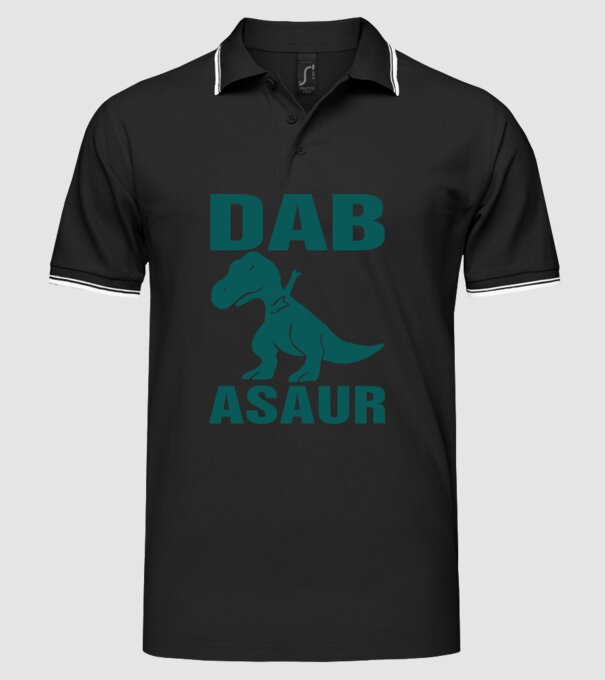 Dabasaur model negru pe tricou