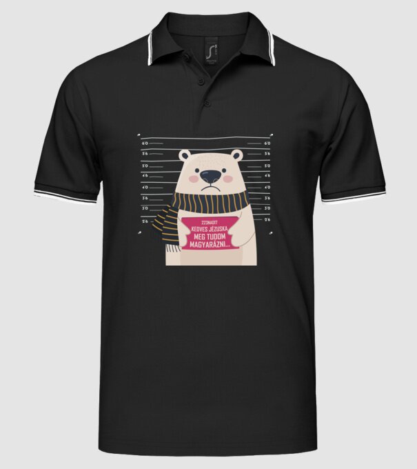 DearSanta model negru pe tricou