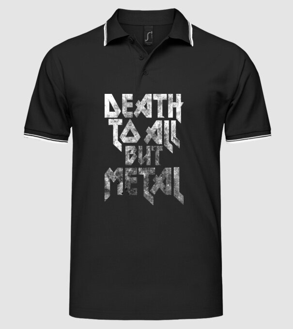 Death but metal model negru pe tricou