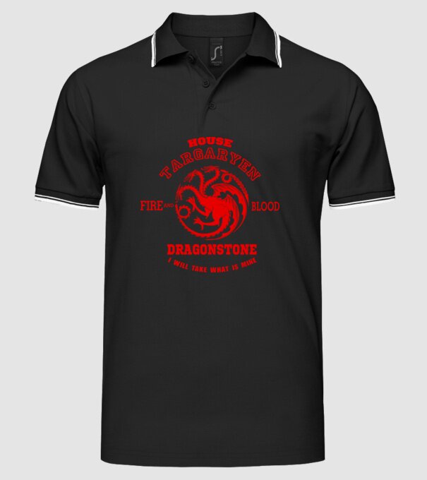 Dragonstone model negru pe tricou