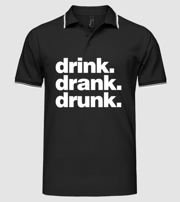 drink drank drunk2 model negru pe tricou