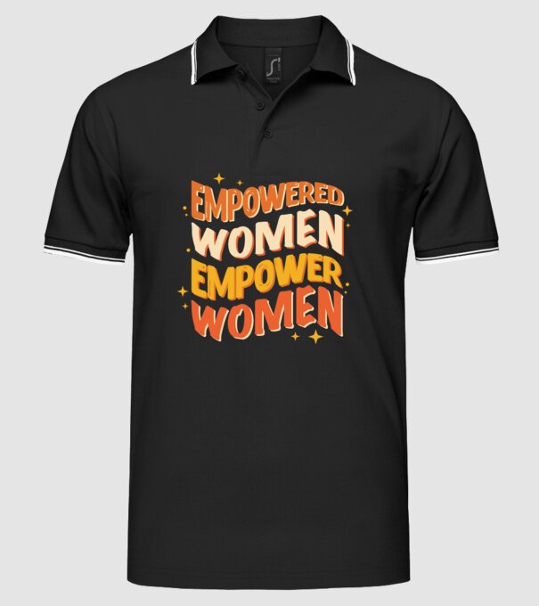 Empowered women empower women model negru pe tricou