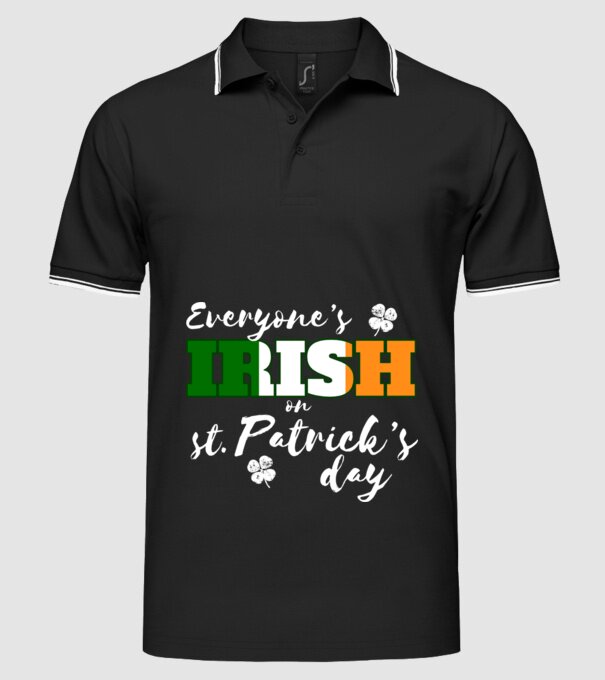 Everyone is irish flag model negru pe tricou