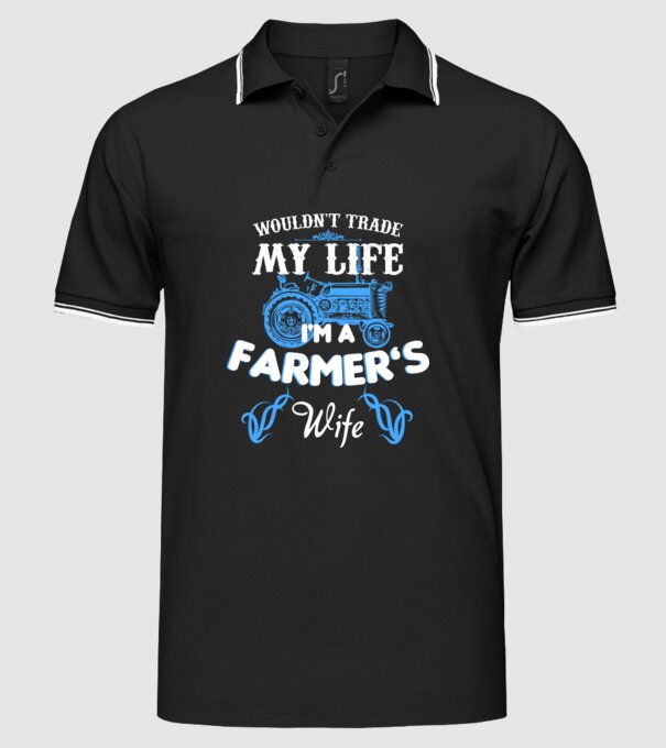 'Farmer''s wife' model negru pe tricou