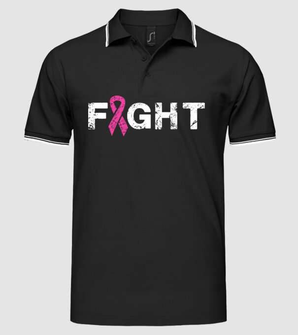 Fight model negru pe tricou