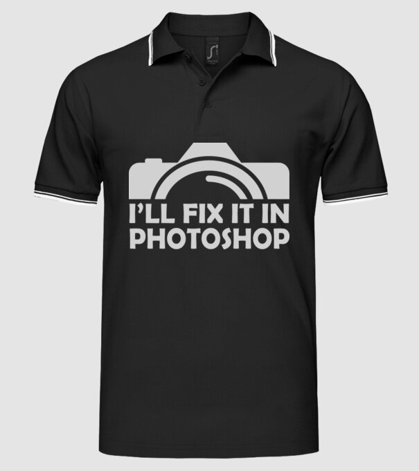 Fix in PS model negru pe tricou