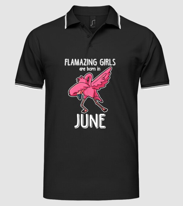 flamazing girls are born in june model negru pe tricou