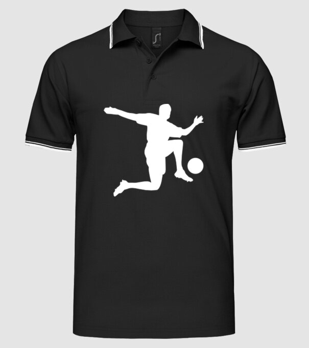 Fotbal 3 model negru pe tricou